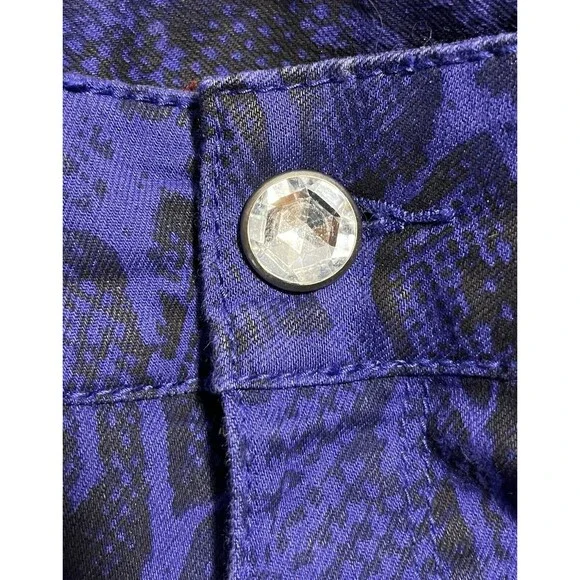 Lane Bryant Jeans Size 20 Leopard Animal Print Stretch Denim Purple - Picture 3 of 10